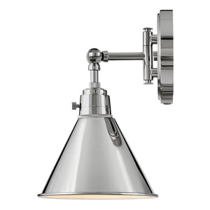 Relic 12" One Light Medium Swing Arm Sconce, Polished Nickel