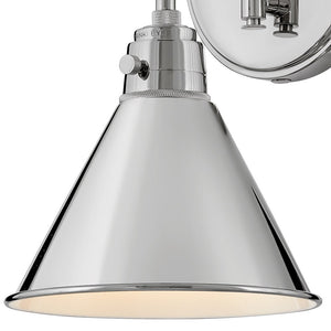 Relic 12" One Light Medium Swing Arm Sconce, Polished Nickel