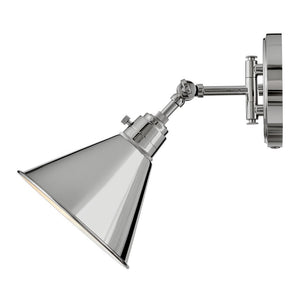 Relic 12" One Light Medium Swing Arm Sconce, Polished Nickel