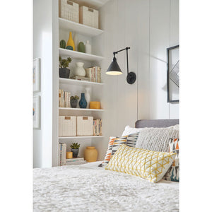 Relic 18" One Light Medium Swing Arm Sconce, Black