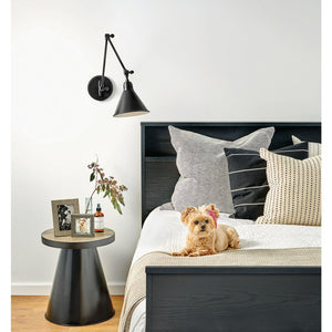 Relic 18" One Light Medium Swing Arm Sconce, Black