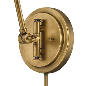 Relic 18" One Light Medium Swing Arm Sconce, Heritage Brass