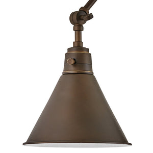 Relic 18" One Light Medium Swing Arm Sconce, Olde Bronze