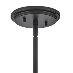 Relic 15" One Light Medium Pendant, Black / Cased Opal Glass