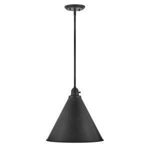 Relic 15" One Light Medium Pendant, Black