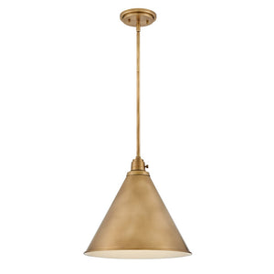 Relic 15" One Light Medium Pendant, Heritage Brass