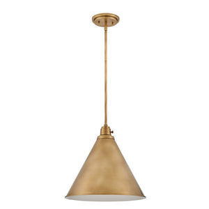 Relic 15" One Light Medium Pendant, Heritage Brass