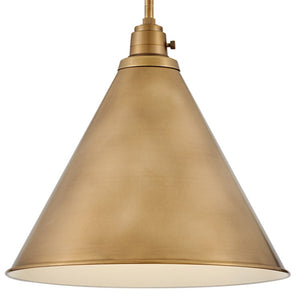 Relic 15" One Light Medium Pendant, Heritage Brass
