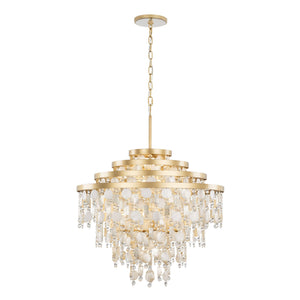Nayra 28" Ten Lights Chandelier, French Gold