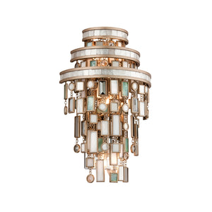 Davenport Three Light Wall Sconce, Champagne Leaf