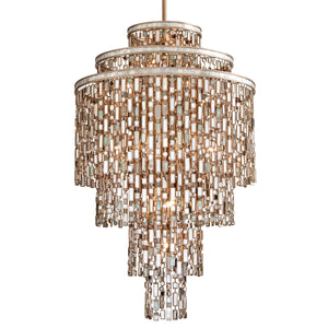 Davenport 19 Light Chandelier, Champagne Leaf