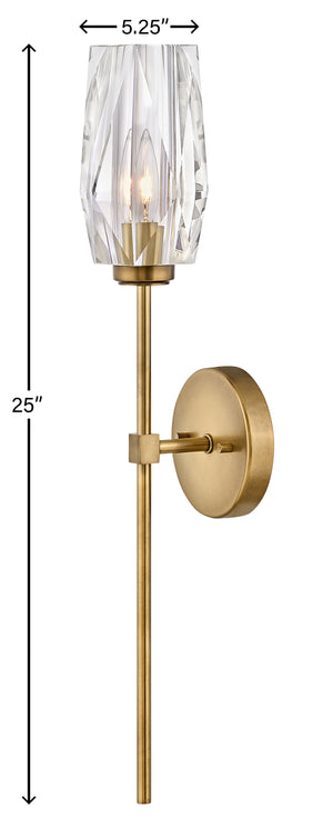 Tides 5" One Light Large Sconce, Heritage Brass