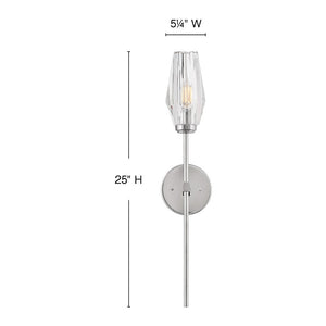 Tides 5" One Light Large Sconce, Polished Nickel