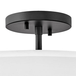 Motive 16" Three Lights Medium Semi-Flush Mount, Black