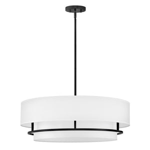 Motive 30" Four Lights Large Convertible Semi-Flush Mount, Black