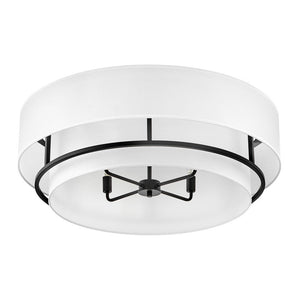 Motive 30" Four Lights Large Convertible Semi-Flush Mount, Black