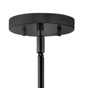 Motive 30" Four Lights Large Convertible Semi-Flush Mount, Black
