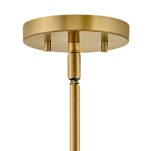 Motive 30" Four Lights Large Convertible Semi-Flush Mount, Lacquered Brass