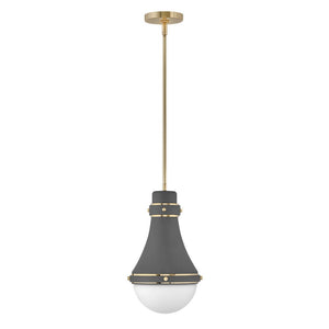 Trestle 9" One Light Small Pendant, Dark Matte Grey