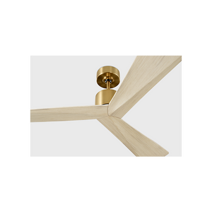 Kairn 52" Ceiling Fan, Burnished Brass With Washed White Oak Blades