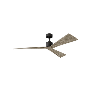 Kairn 60" Ceiling Fan, Aged Pewter With Light Grey Weathered Oak Blades