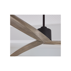 Kairn 60" Ceiling Fan, Aged Pewter With Light Grey Weathered Oak Blades
