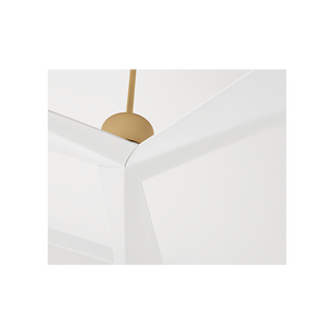 Kairn 60" Ceiling Fan, Burnished Brass With Matte White Blades