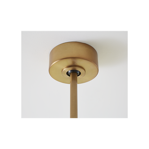 Kairn 60" Ceiling Fan, Burnished Brass With Matte White Blades