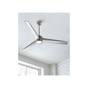 Velin 60" One Light LED Ceiling Fan, Brushed Steel