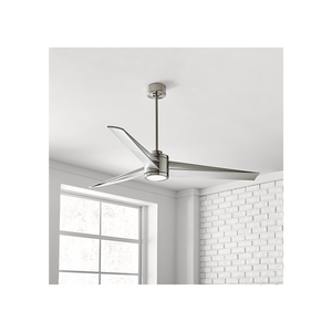 Velin 60" One Light LED Ceiling Fan, Brushed Steel