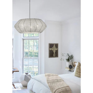 Luca 21" Three Lights Small Convertible Drum Chandelier, Polished Chrome