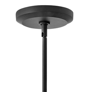 Luca 28" Five Lights Medium Convertible Drum Chandelier, Black / Black Shade