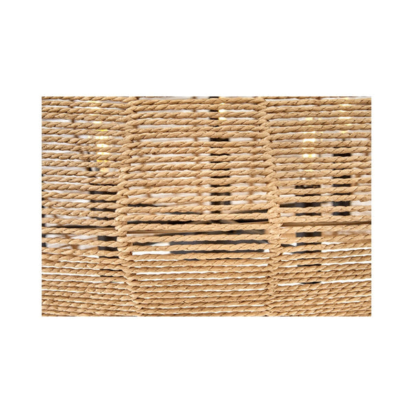 Luca 38" Seven Lights Large Convertible Drum Chandelier, Black / Camel Shade