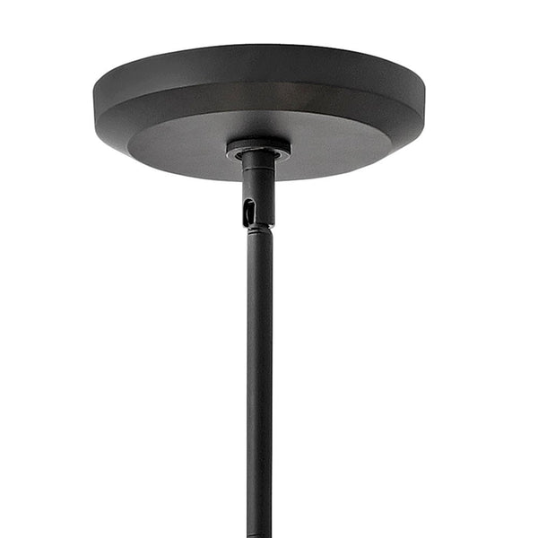 Luca 38" Seven Lights Large Convertible Drum Chandelier, Black / Black Shade