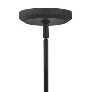 Luca 60" Eight Lights Extra Large Convertible Drum Chandelier, Black / Black Shade