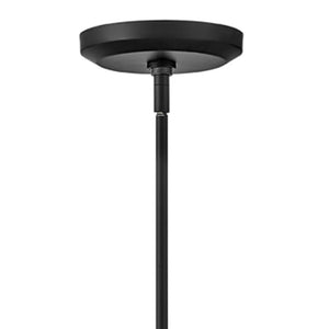 Luca 20" One Light Large Convertible Pendant, Black / Black Shade