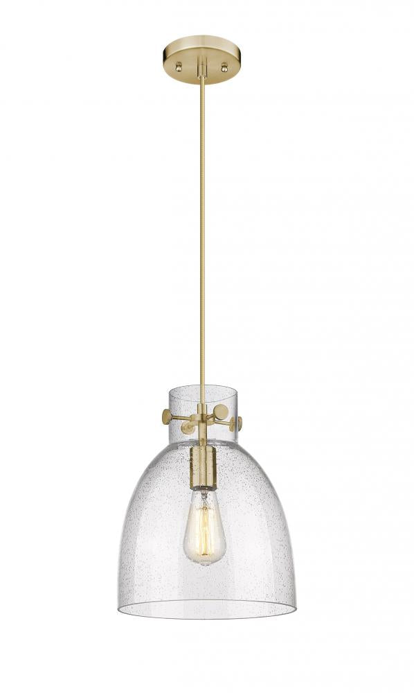 Foundry Glass Cloche 10" One Light Pendant, Champagne Bronze / Seedy Glass