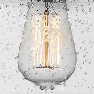 Foundry Glass Cloche 10" One Light Pendant, Champagne Bronze / Seedy Glass