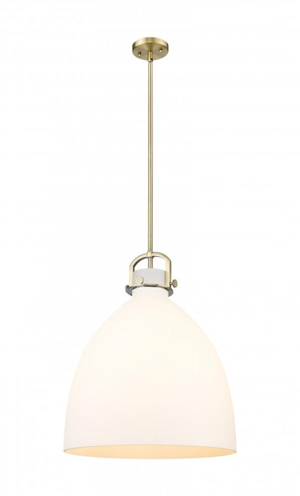 Foundry Glass Cloche 8" One Light Sconce, Brushed Brass 18" One Light Pendant, Brushed Brass