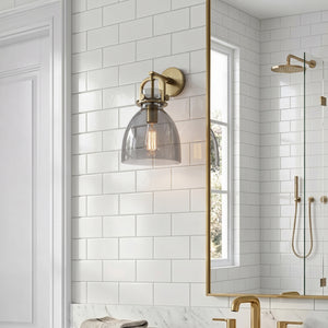 Foundry Glass Cloche 8" One Light Sconce, Brushed Brass