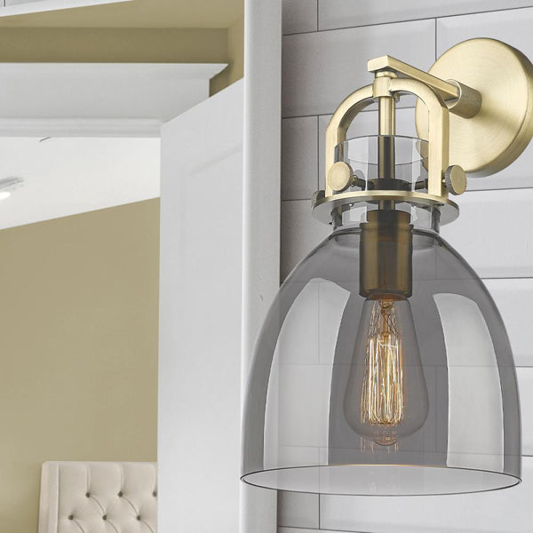 Foundry Glass Cloche 8" One Light Sconce, Brushed Brass