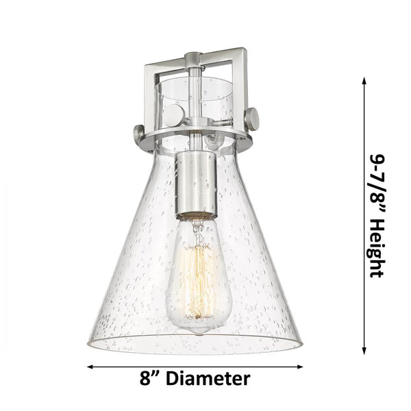 Foundry Glass Funnel 8" One Light Sconce, Champagne Bronze