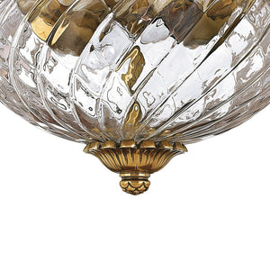 Beryl 12" Two Lights Small Flush Mount, Burnished Brass
