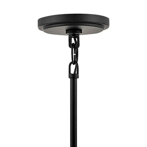 Nikko 26" Six Lights Medium Multi Tier Chandelier, Black