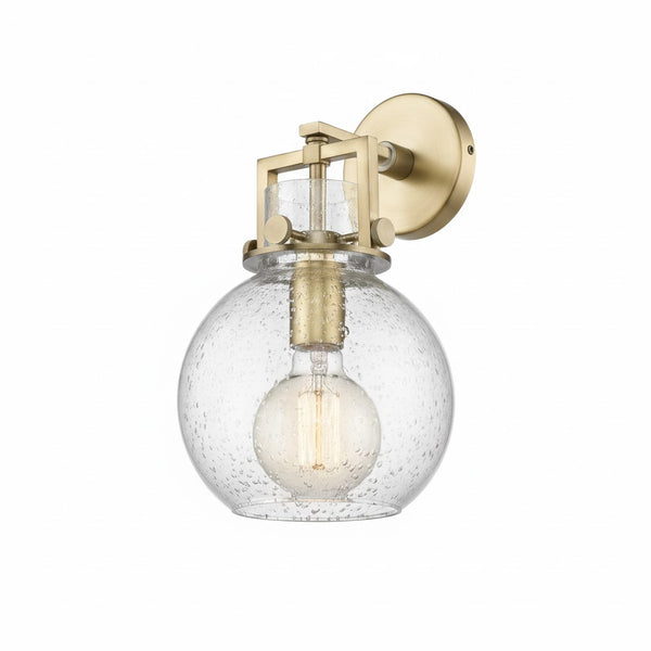 Foundry Glass Globe 8" One Light Sconce, Champagne Bronze