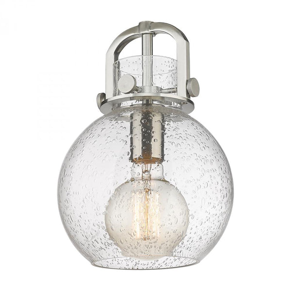 Foundry Glass Globe 8" One Light Sconce, Champagne Bronze