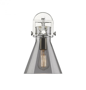 Foundry Glass Funnel 8" One Light Sconce, Polished Nickel