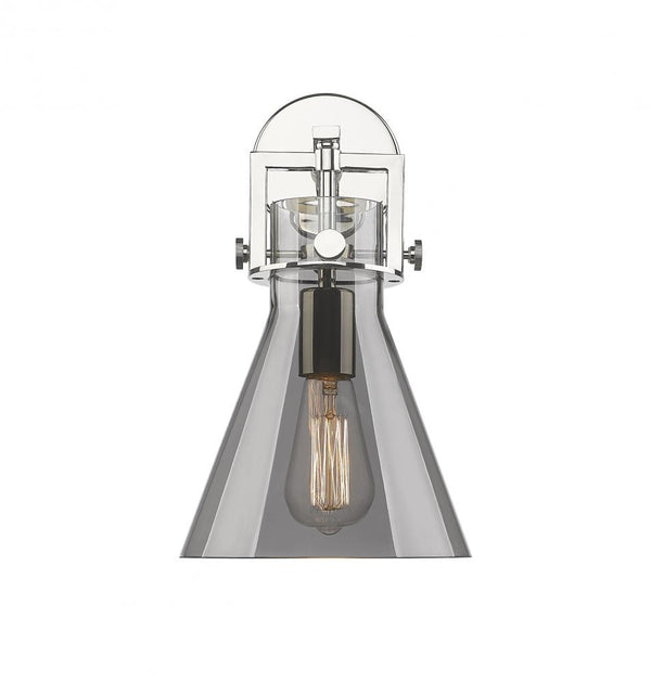 Foundry Glass Funnel 8" One Light Sconce, Polished Nickel