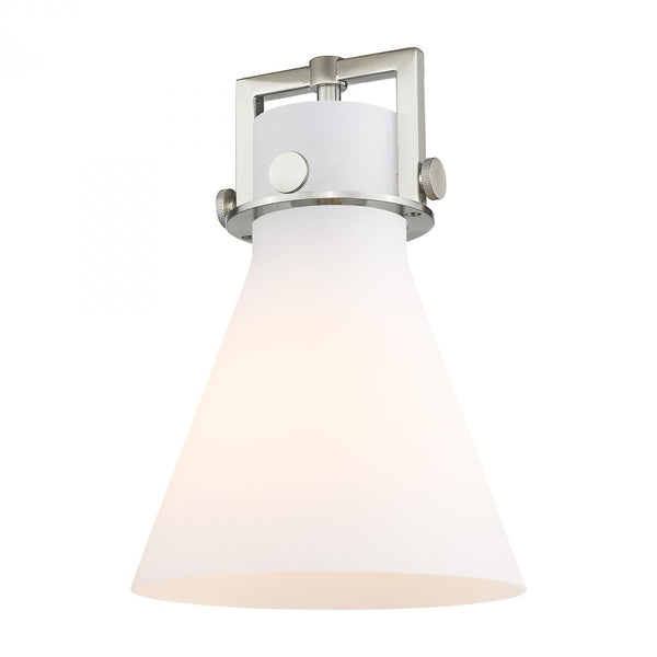 Foundry Glass Funnel 8" One Light Sconce, Satin Nickel