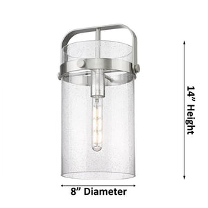 Marvelle 8" One Light Pendant, Satin Nickel